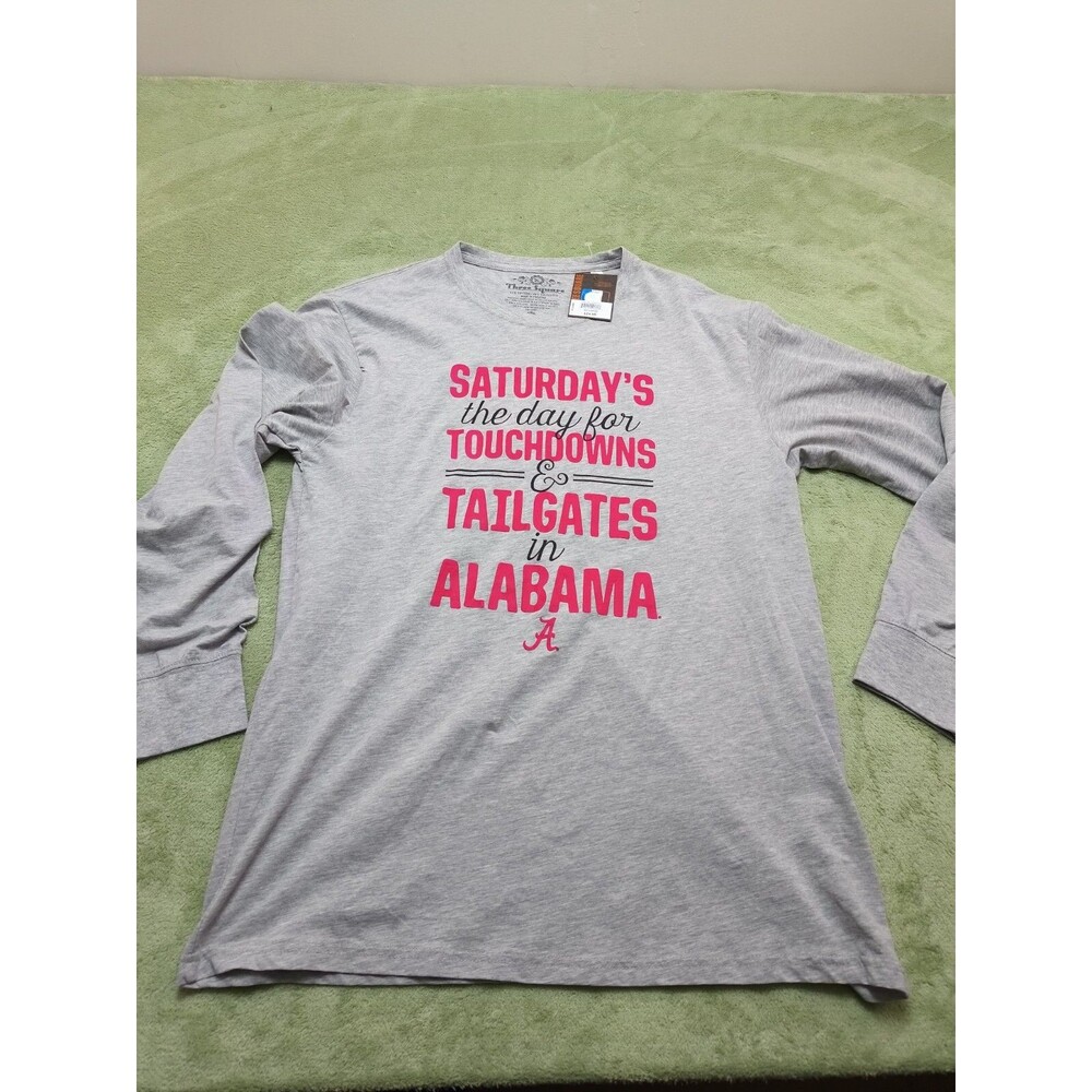 Women's Alabama Long Sleeve Shirt  Saturdays are for Touchdowns 2XL Gray